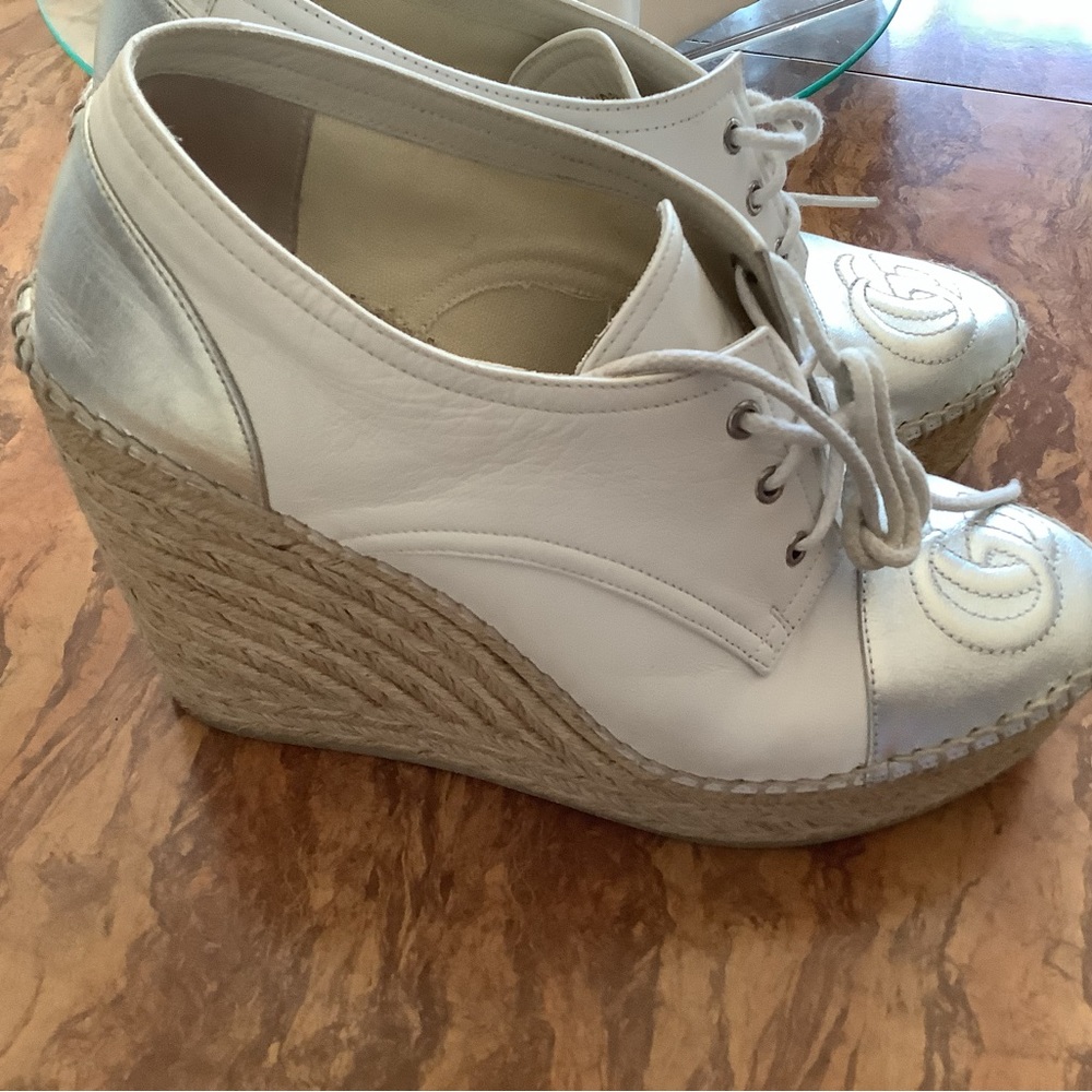 Gucci Pilar Leather Wedges